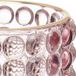3892 Gift Decor Kaarshouder Punten Roze Gouden Glas