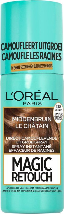 L'Oréal Paris Magic Retouch Middenbruin - Camouflerende Uitgroeispray - 75 ml