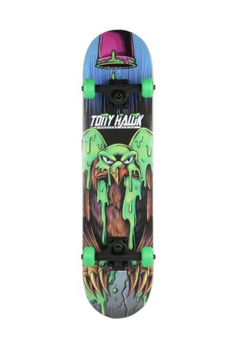 VOYAGER Tony Hawk Skateboard, 78,7 cm, Signature Series 1 Skateboard met Pro Trucks, Full Grip Tape, 9-laags esdoorn deck, ideaal voor alle ervaringsniveaus