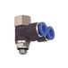 Riegler Y-hoeksteeksluiting. »Blauwe serie« draaibaar, G/G 1/4 i./a., voor buiten-Ø 8 mm, werkdruk max. 15 bar, kunststof/MS vern.