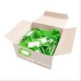 WEDO 262813404 Sleutelhangers om te beschrijven, groen, 100 stuks, met S-haak