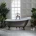 Hudson Reed Baignoire îlot rétro – 171 x 74 cm – Étain - Pieds noirs - Legend