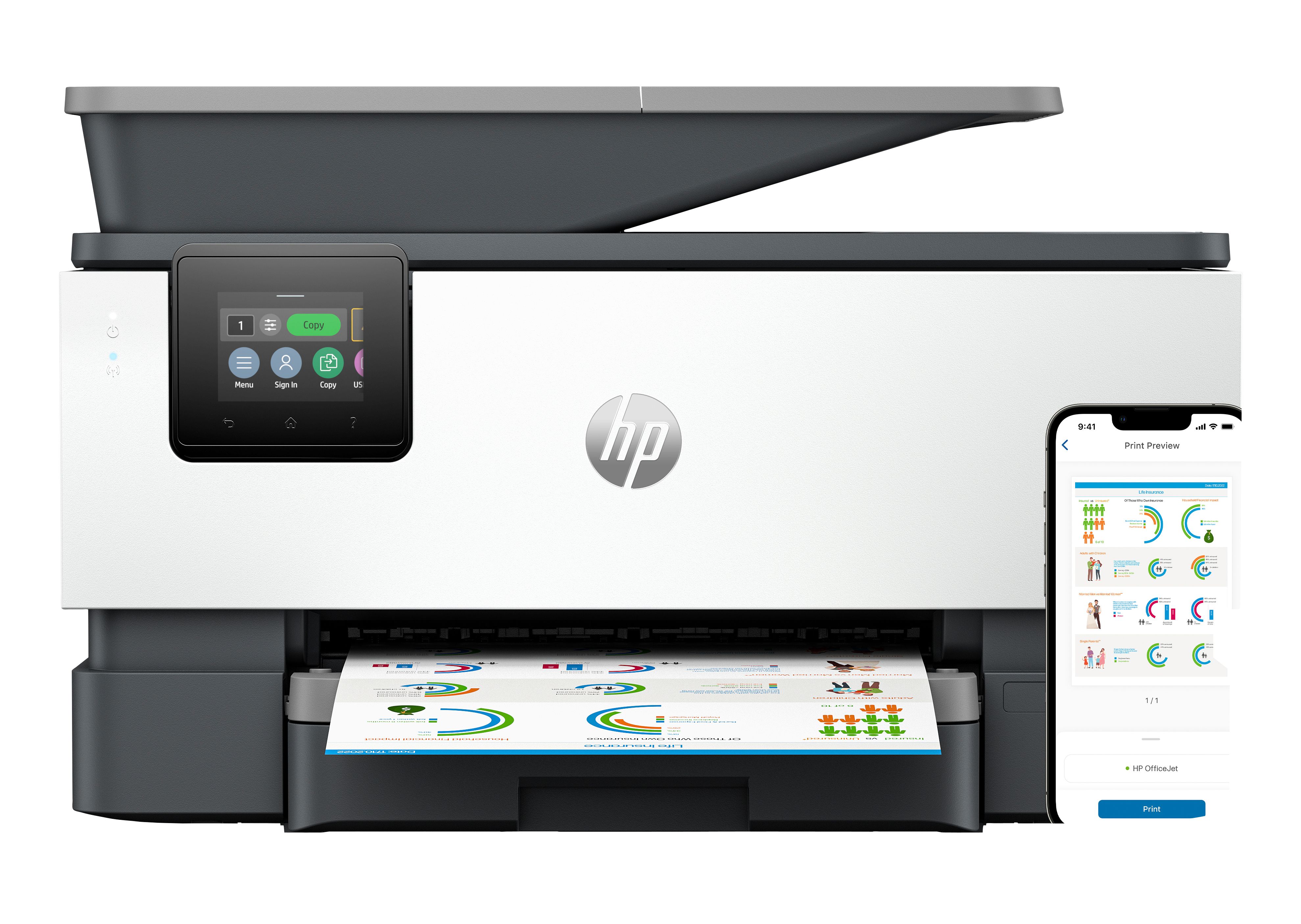HP OfficeJet Pro 9120b - Inkjetprinter - 0196786896248