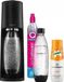 SODASTREAM Terra, machine à gazéifier noire + cartouche de CO2, 2 bouteilles Fuse 1L, sirop Mirinda, noir
