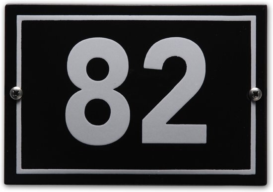 EmailleDesignÂ® Huisnummer model Phil nr. 82