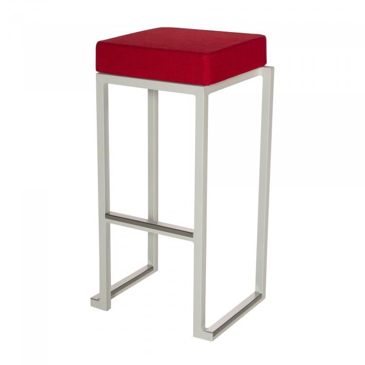Barkruk Kubo Smart Bar - Wit/Rood - Set van 4