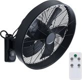 Evolar Wandventilator met Afstandsbediening - 50W - Muurventilator - Automatische Oscillatie - 3 Snelheden - Timer - Zwart - EVO-WF50B