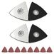 Merkloos Set van 4 Driehoekige Schuurdiscs voor Multitool 80 mm