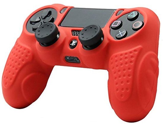 - PS4 Controller Hoes Silicone - Playstation 4 Controller Silicone Skin - Rood