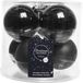 Decoris Kerstballen - 6 stuks - Zwart - 8 cm - Glas - Glans en Mat
