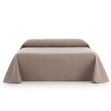 Sanelitex Tweezijdige sprei voor bedden met 180/270 x 270 cm, extra zacht, effen, 100% Made in Spain met vulling 90 g/m²