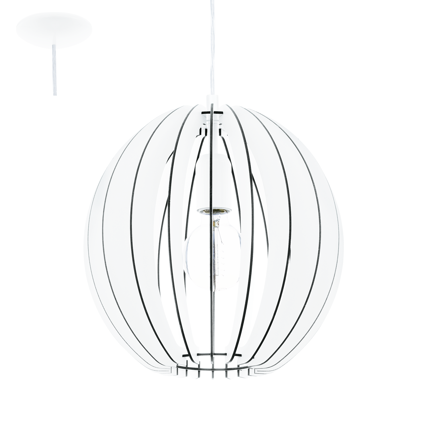 EGLO Cossano Plafondlamp - 130 cm - Staal, Hout - E27 - 94438