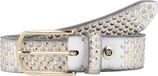 b.belt Leren Riem Nietengürtel Zoe Gold W85 Cream-White Wit