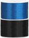Merkloos / Sans marque Set van 2 stuks sierlinten/cadeaulinten/satijnen linten zwart en blauw 38 mm x 25 meter