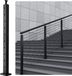 VEVOR poteau de garde 91,44x5,08x5,08 cm Noir Inox