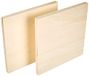 Artemio Set van 2 vierkante platen, hout, beige, 15 x 1,2 x 15 cm, 14002351