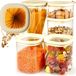 Sans marque Ensemble de bocaux de conservation hermétiques - Bocaux en verre pour cuisine - 5 pièces - Verre borosilicaté - Empilable