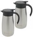 B-home Thermoskan/Isoleerkan - 2 stuks - RVS - Zilver - 1 liter