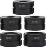 Matrice de presse - Pour le sertissage de tuyaux en cuivre - M12/15/18/22/28 mm - Noir