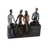 Casablanca Modern Design decoratief figuur van polybrons, meerkleurig, hoogte 21 cm