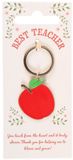 Something Different - Best Teacher Apple Sleutelhanger - rood en goud