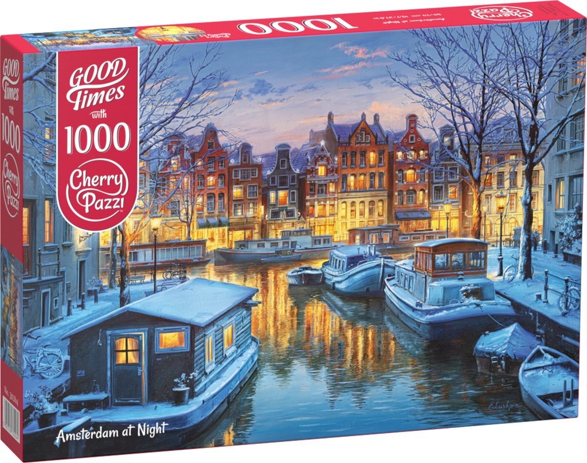 Cherrypazzi Amsterdam at Night Puzzel 1000 Stukjes