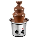Clatronic® chocoladefontein | chocoladefontein voor fruit & gebak | warme en vloeibare chocolade voor brunch, feestjes, Kerstmis, Oud & Nieuw | diepe lekbak + roestvrijstalen fontein | SKB 3248