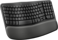 Logitech Wave Keys - Draadloos Ergonomisch Toetsenbord - AZERTY - Grafiet