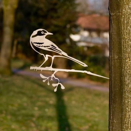 Art Bizniz Metalen Geluks Vogel Kwikstaart - Bird - Metaal - Boom