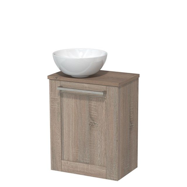 Maxaro Modulo Toiletmeubel 41 cm - Middenbruin Eiken