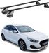 Menabo Barre de toit pour Hyundai i30 (2016-2020), 3 portes, noir