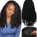 Perruque demi-cheveux sans colle en cheveux humains avec boucles