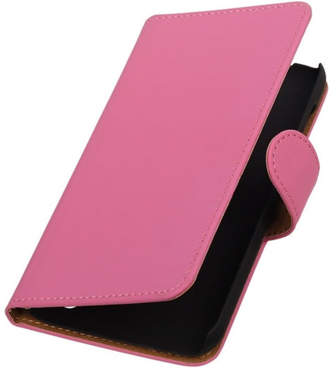 Effen Roze Booktype Wallet Hoesje Huawei Y625 - Gratis verzending