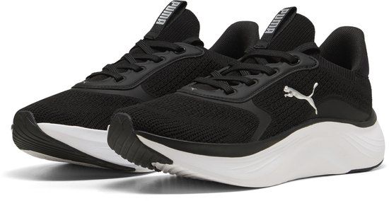PUMA Softride Mayve 2 Wns Dames Sneakers - Zwart/Wit/Zilver - Maat 41