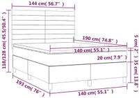 VidaXL Boxspring met Matras Fluweel Donkergroen 140x190 cm