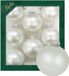 Krebs Kerstballen - 8 stuks - Parel Grijs - Glas - 7 cm - Mat