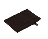 Gözze Set van 4 washandjes, zacht en absorberend, katoen, 16 x 21 cm, chocoladebruin