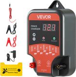 VEVOR Elektrische Omheiningsapparaat, 12 Kv 3 J, AC/Dc Elektrische Omheiningsapparaat met Led-Display, Bereik van 3 Km, KrAChtige Stekkerlader, voor Het Beschermen van Vee En Pluimvee Tegen Wilde Dieren