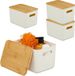 Merkloos Relaxdays Opbergbox Kunststof - Set van 4 - Wit