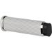 Viefe BROOKLYN Butoir de porte mural en aluminium, Ø 28 x 103 mm nickel poli
