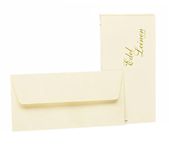 Rössler 2032705802 - edel linnen - envelop DIN lang met zijden voering, 20 stuks, ivoor