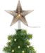 Lumineo Kerstboom piek/topper - ster - lichtgevend - warm wit - kunststof - 22 cm