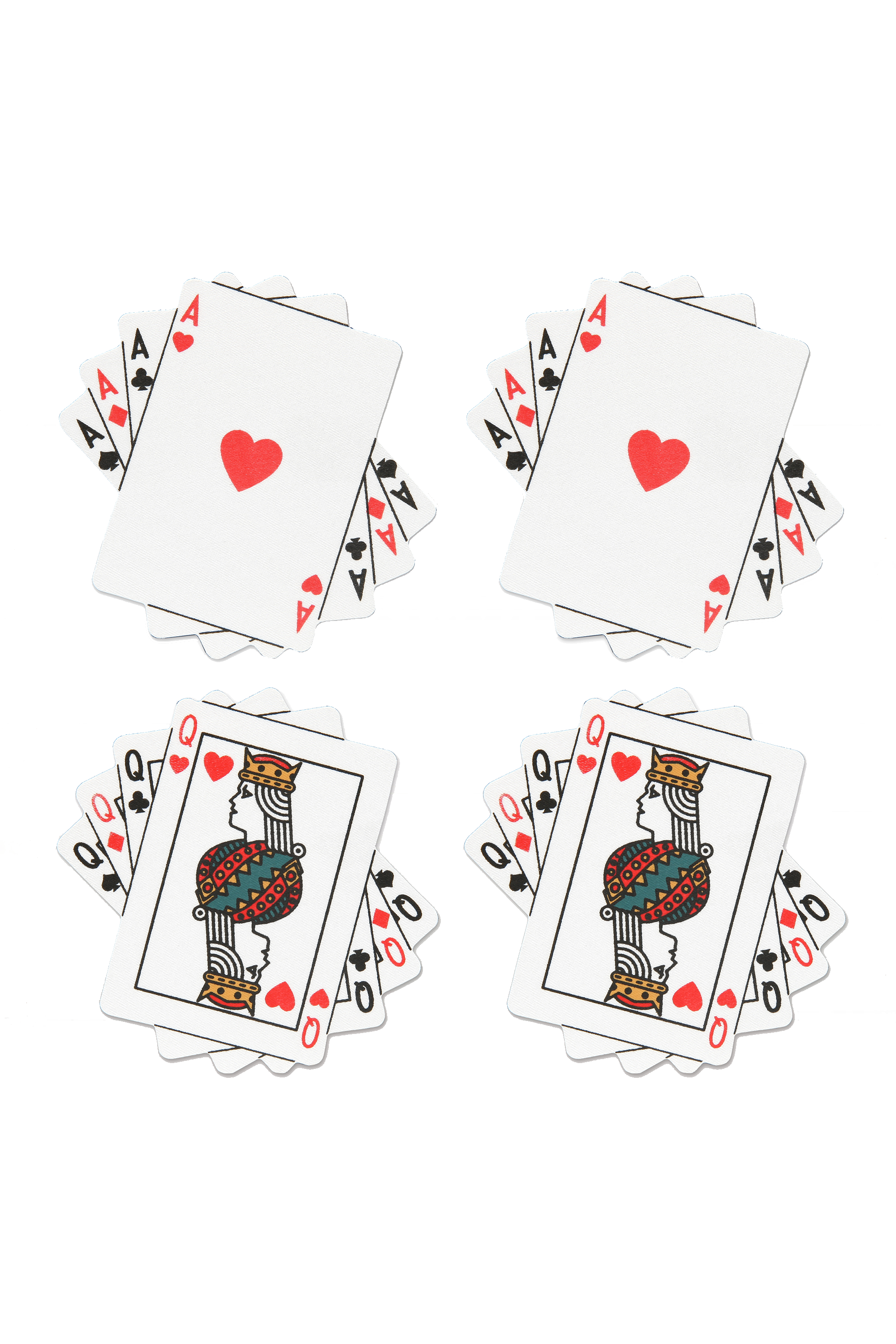 Peekaboo - 2-paar tepelstickers - Aas/koningin
