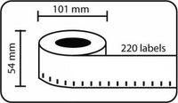 Merkloos Rillprint Nederland BV Verzending/naambadge etiketten 101mm x 54mm 1 x 220 etiketten (compatible met Dymo 99014)