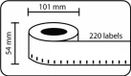 Merkloos Rillprint Nederland BV Verzending/naambadge etiketten 101mm x 54mm 1 x 220 etiketten (compatible met Dymo 99014)