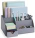 Acryl Office Desk Organizer met lade, 9 compartimenten, alles in één kantoorbenodigdheden en coole organizer voor bureauaccessoires, verbeter je kantoordecoratie met deze bureauorganizer (grijs)