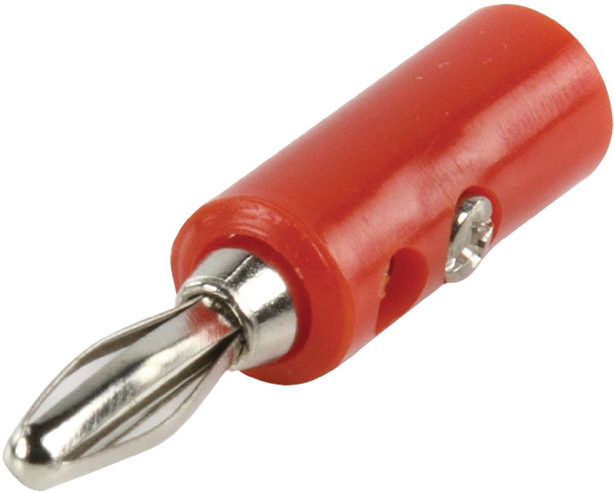 transmedia Bananen stekker - rood - max. 4 mm