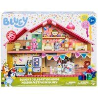 - BLUEY Bluey Celebration Home, Help verjaardag te vieren, met 11 speelstukken verwijderbare meubels en accessoires, plus 1 exclusief 6,5 cm figuur