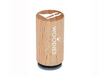 Ministempel Hout en rubber ministempel, 15 x 25 mm