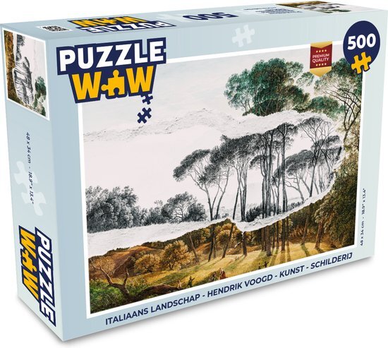 MuchoWow Puzzel Italiaans Landschap - Hendrik Voogd - Kunst - Legpuzzel - Puzzel 500 stukjes